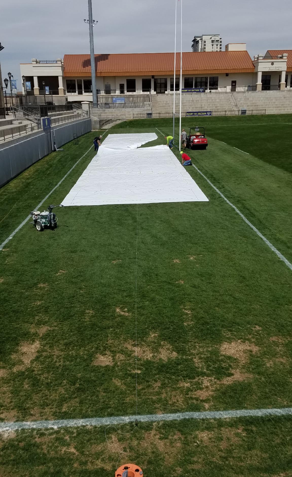 Full End Zone Layout Stencil with Letters