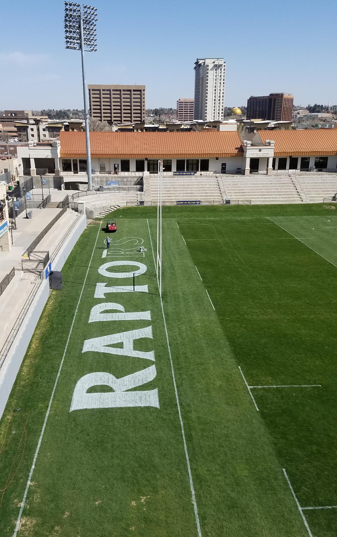 Full End Zone Layout Stencil - Painted