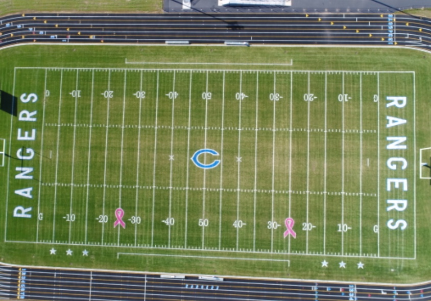 Football Midfield Logo Stencil 