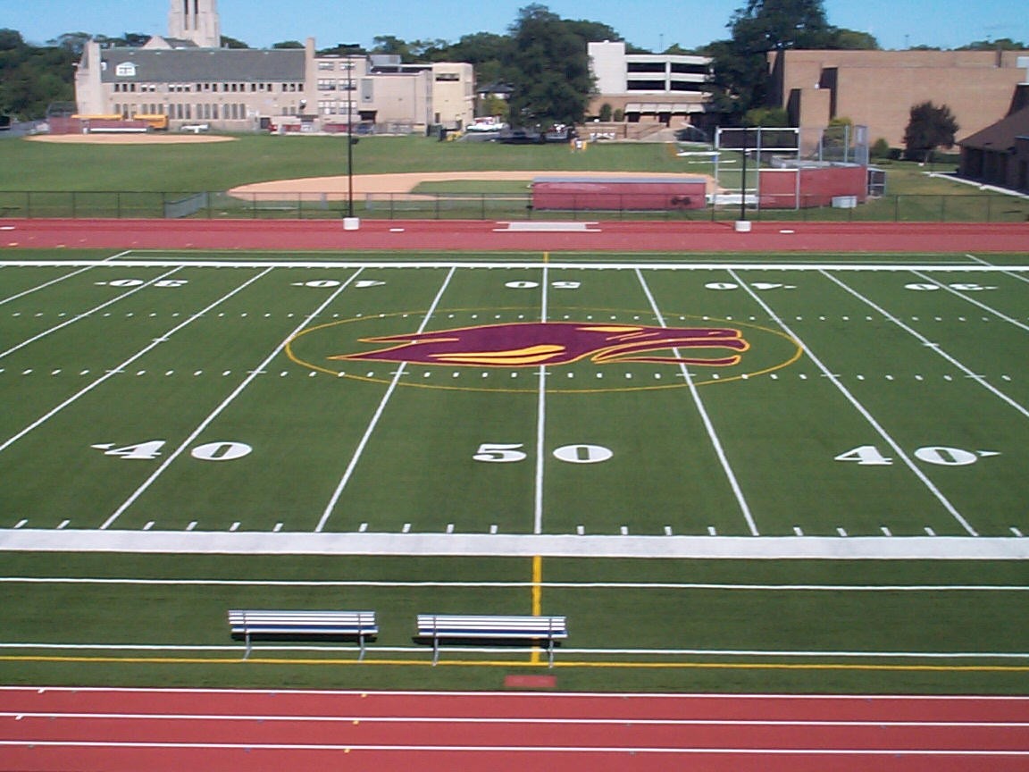 Partial football field